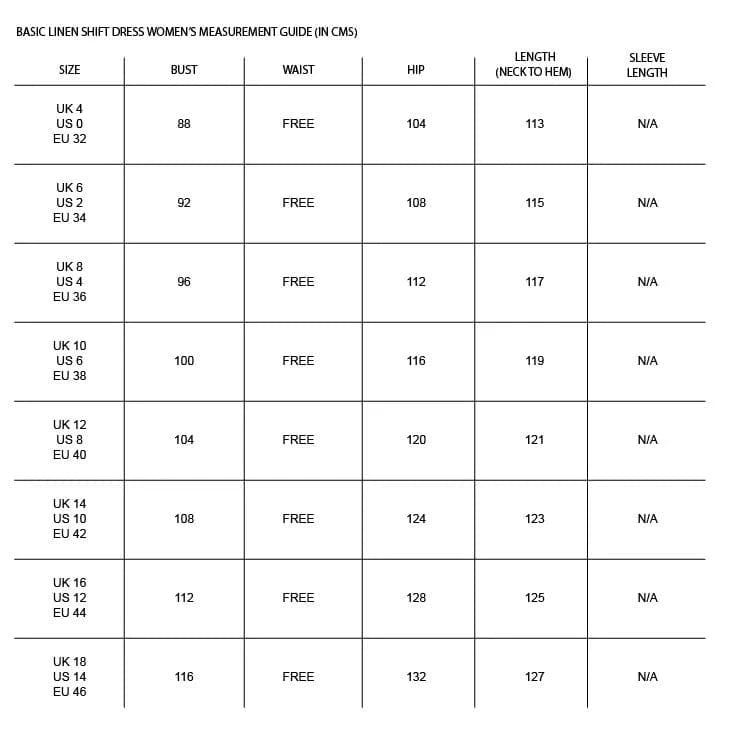 Basic Linen Shift Dress - Black