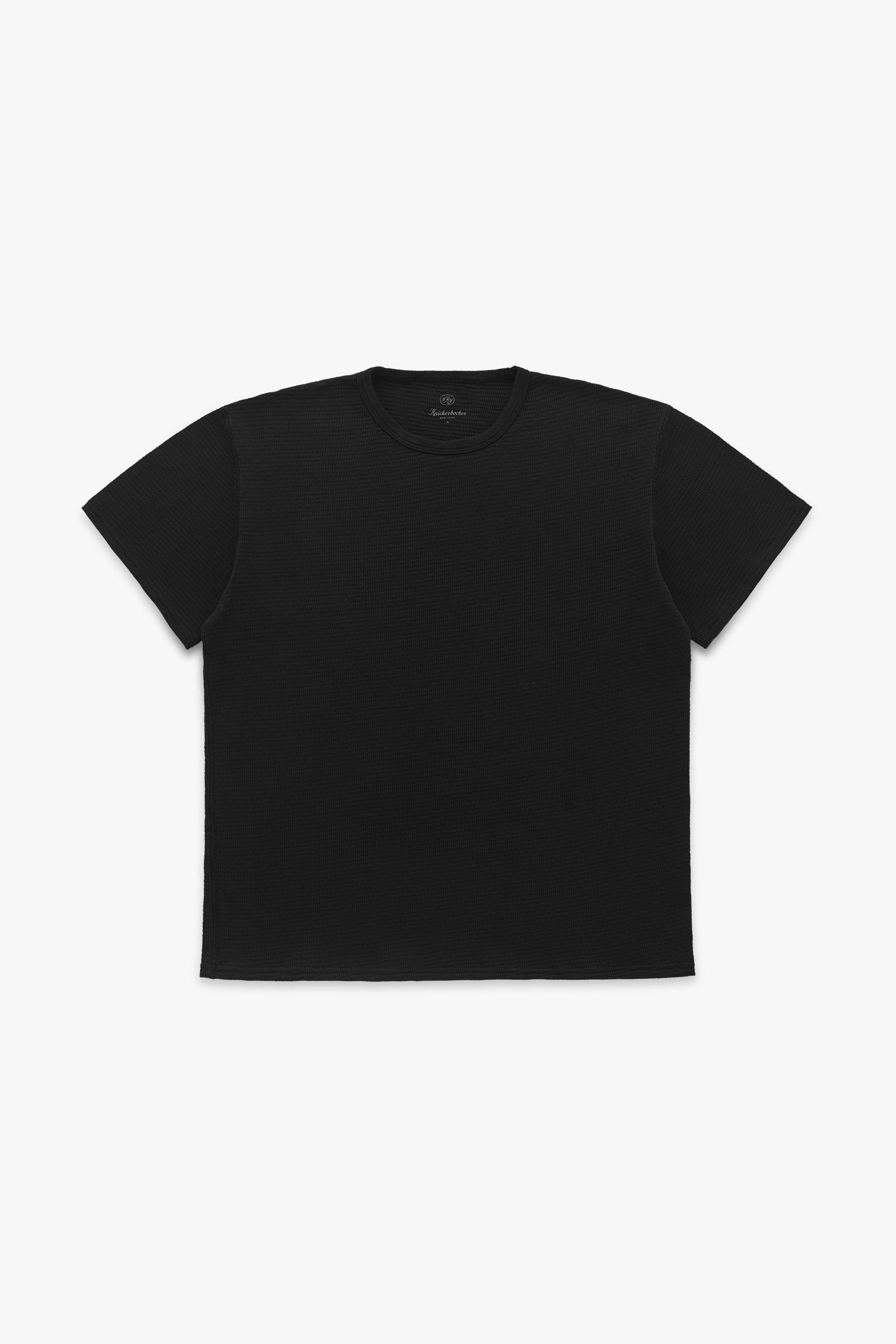 Box Knit T-Shirt - Black