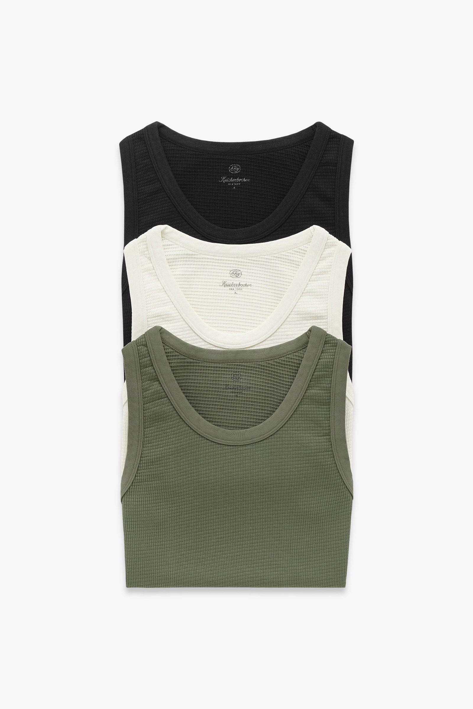 Box Knit Tank - Olive