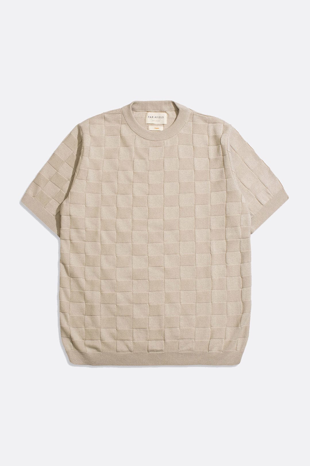 Caetano Check Knitted Top - Peyote Sand
