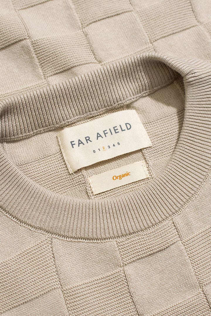 Caetano Check Knitted Top - Peyote Sand