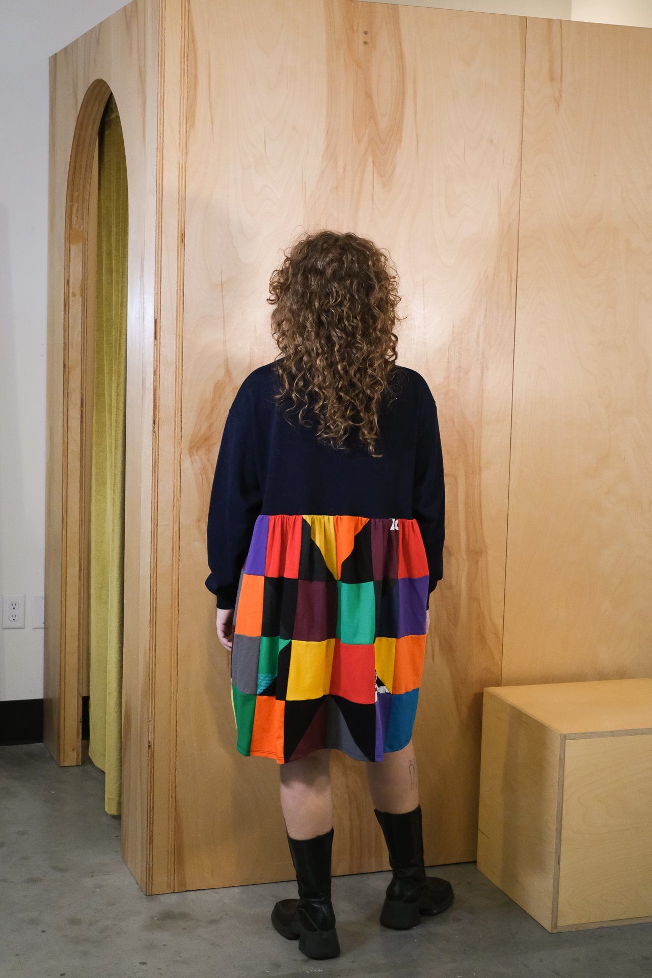 Lorilyn Dress - Navy Multi OOAK