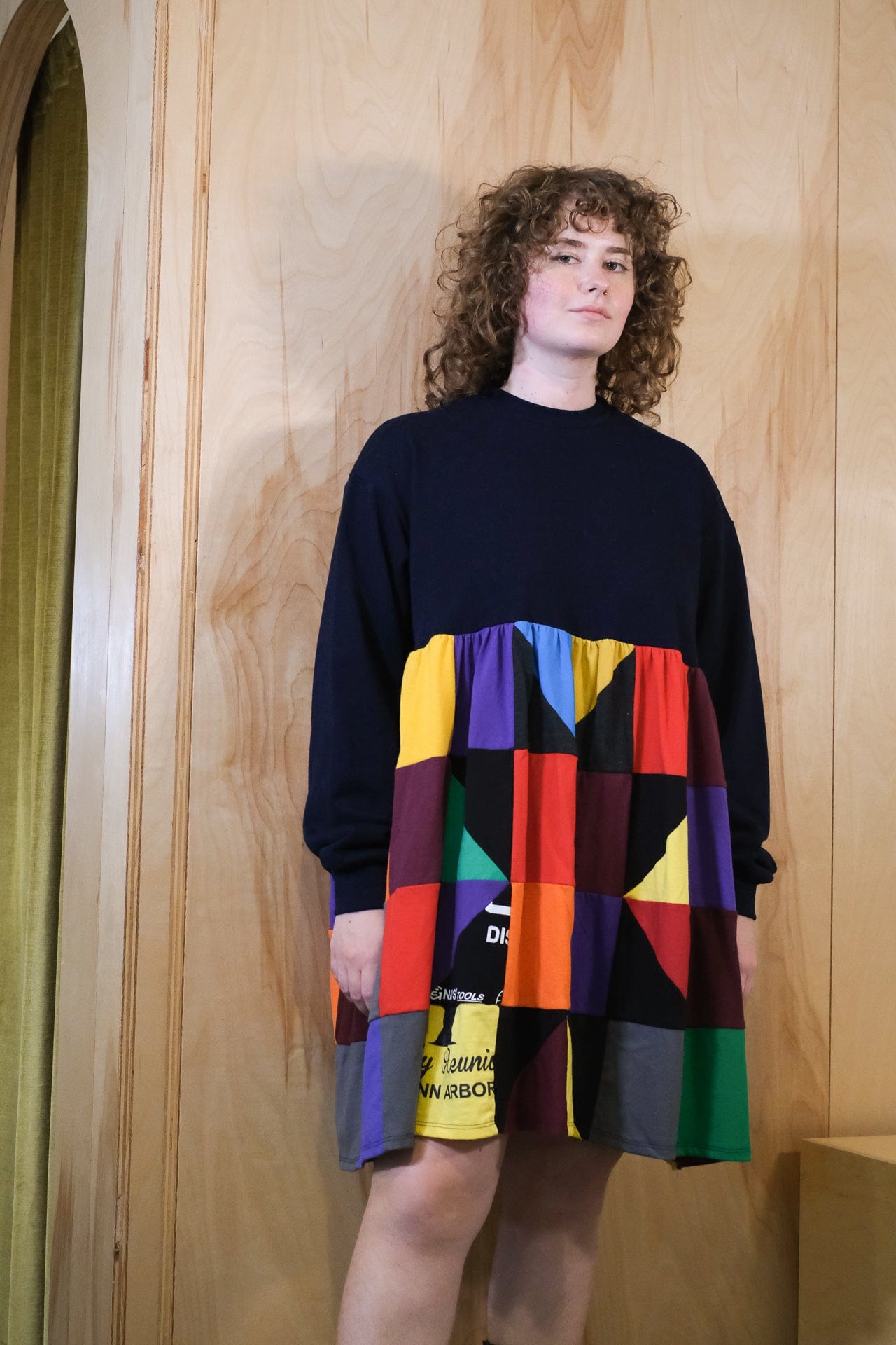 Lorilyn Dress - Navy Multi OOAK