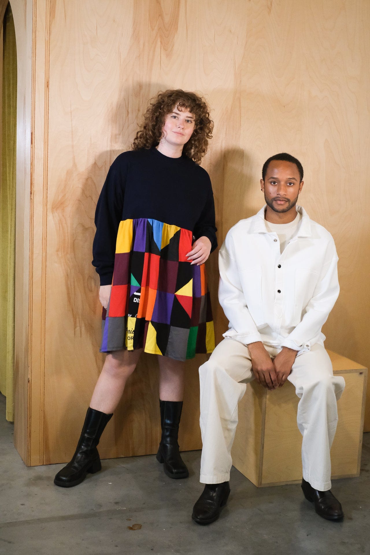 Lorilyn Dress - Navy Multi OOAK