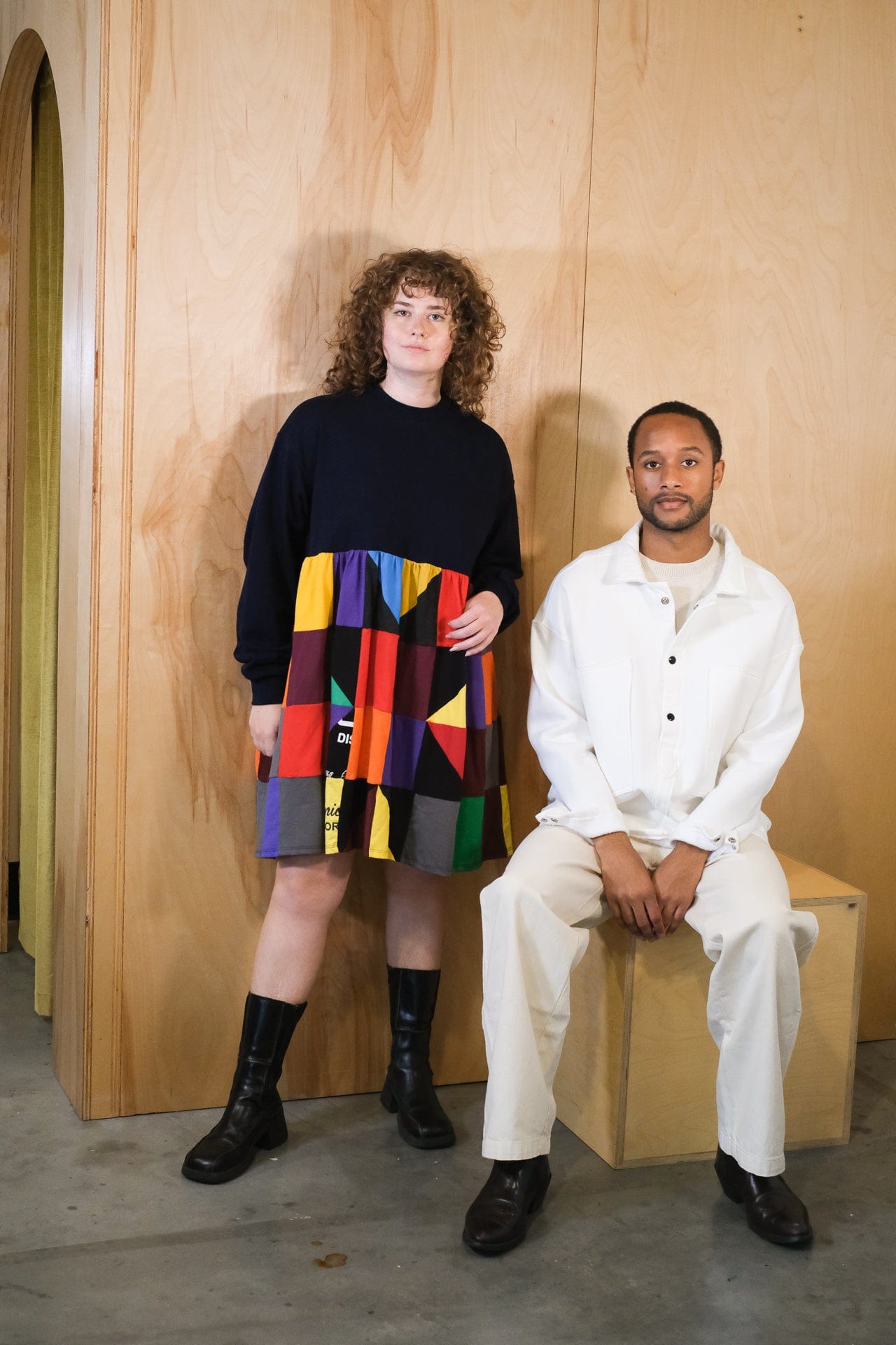 Lorilyn Dress - Navy Multi OOAK