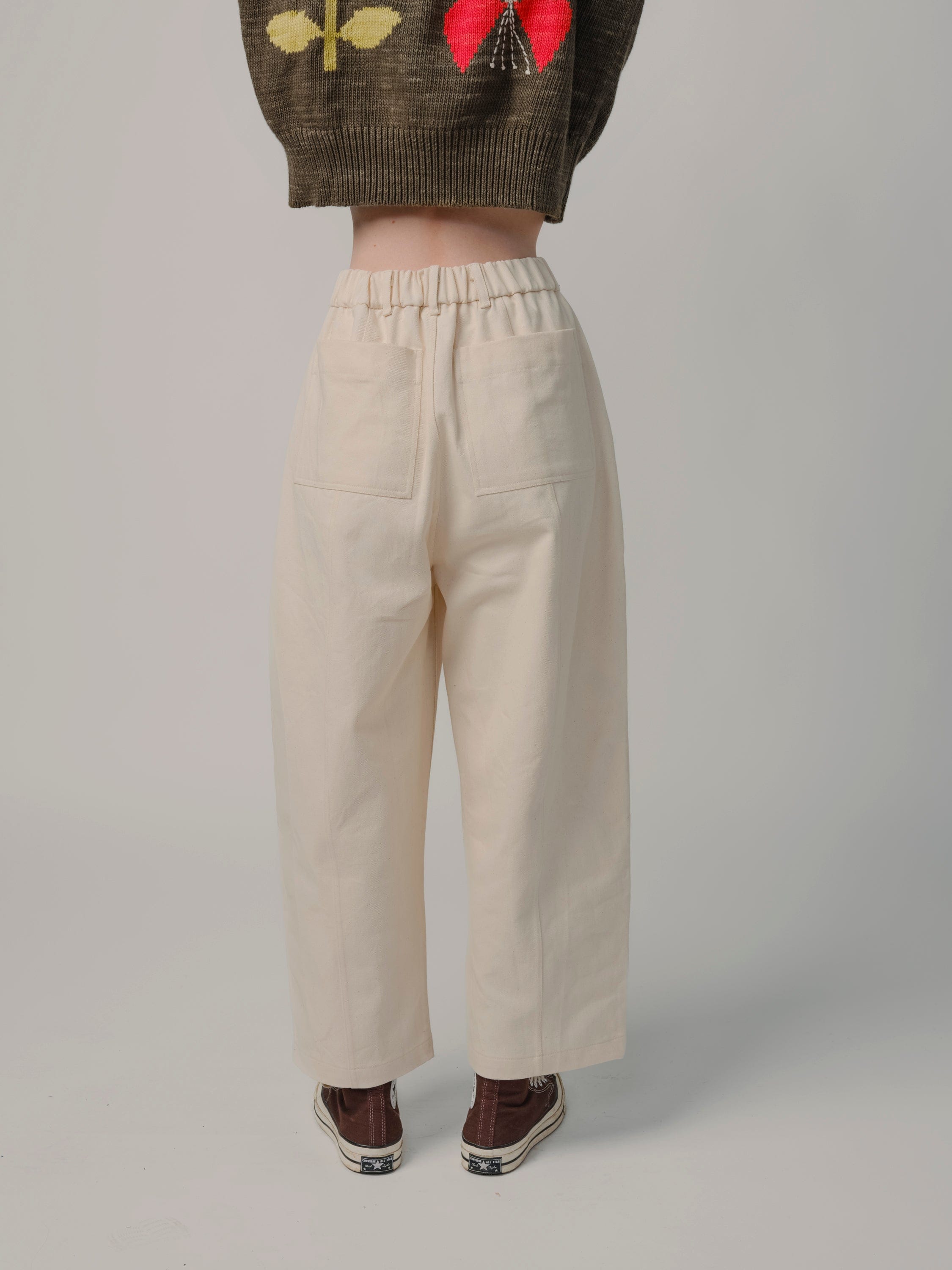Denim Woven Pant - Natural