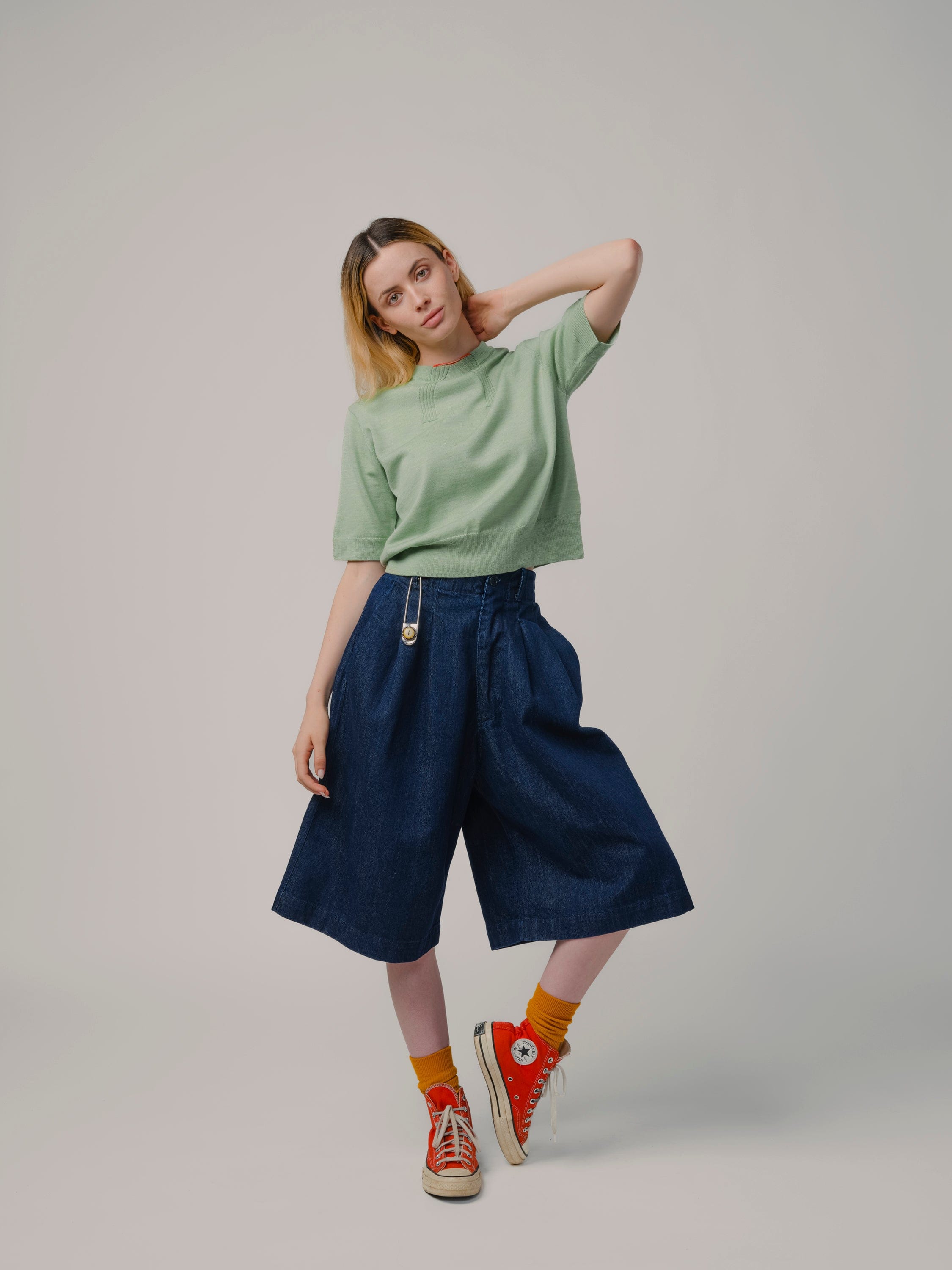 Peak Knit Tee - Fern