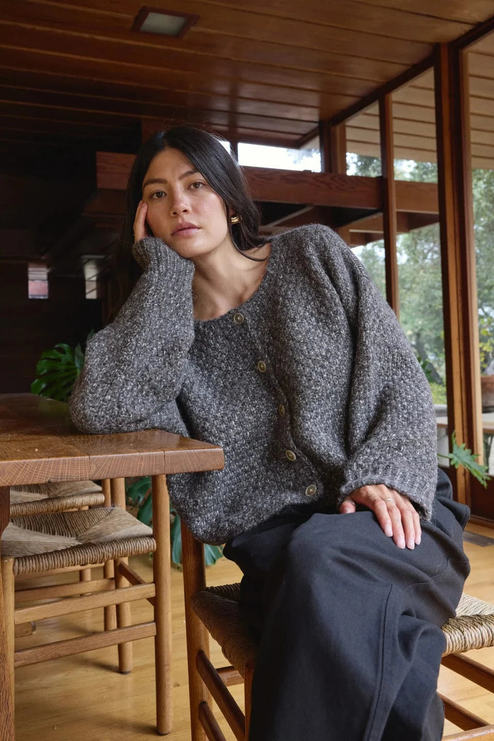Quinn Cardigan - Charcoal