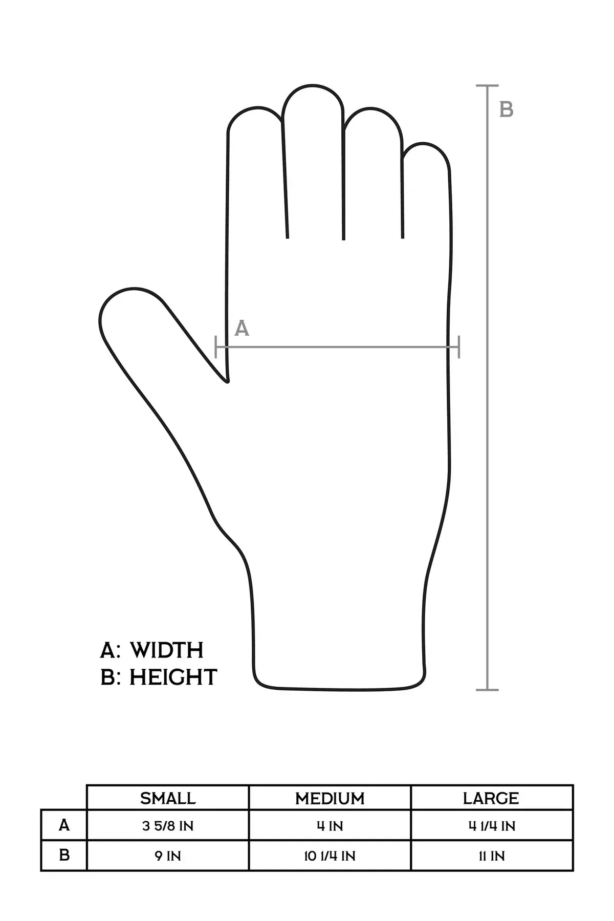 Ragg Wool Full Glove - Black Melange