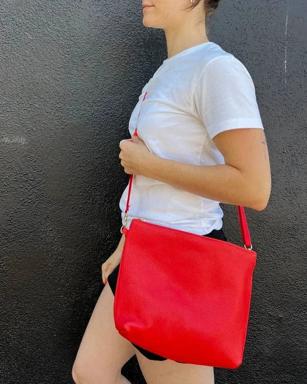 Mini Hobo Bag - Tomato Leather