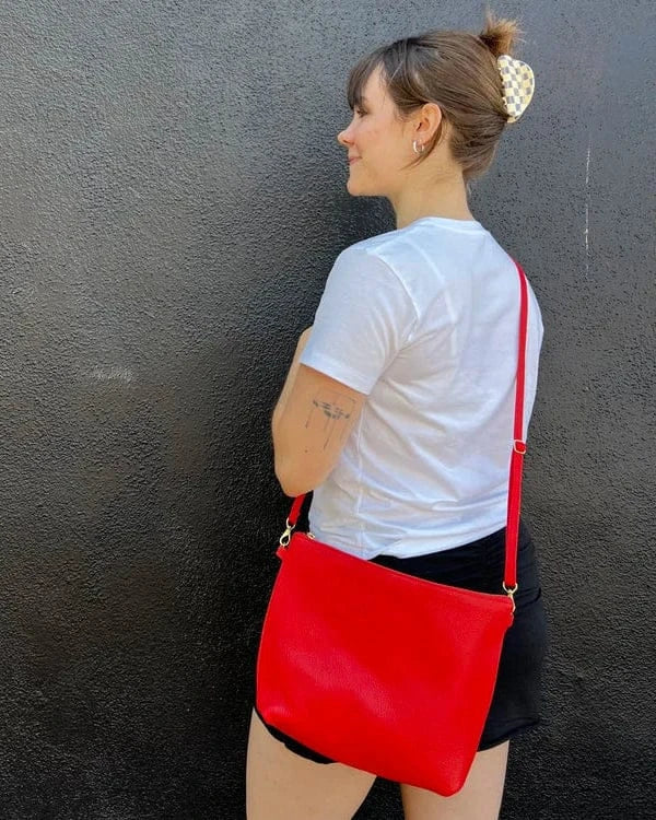 Mini Hobo Bag - Tomato Leather
