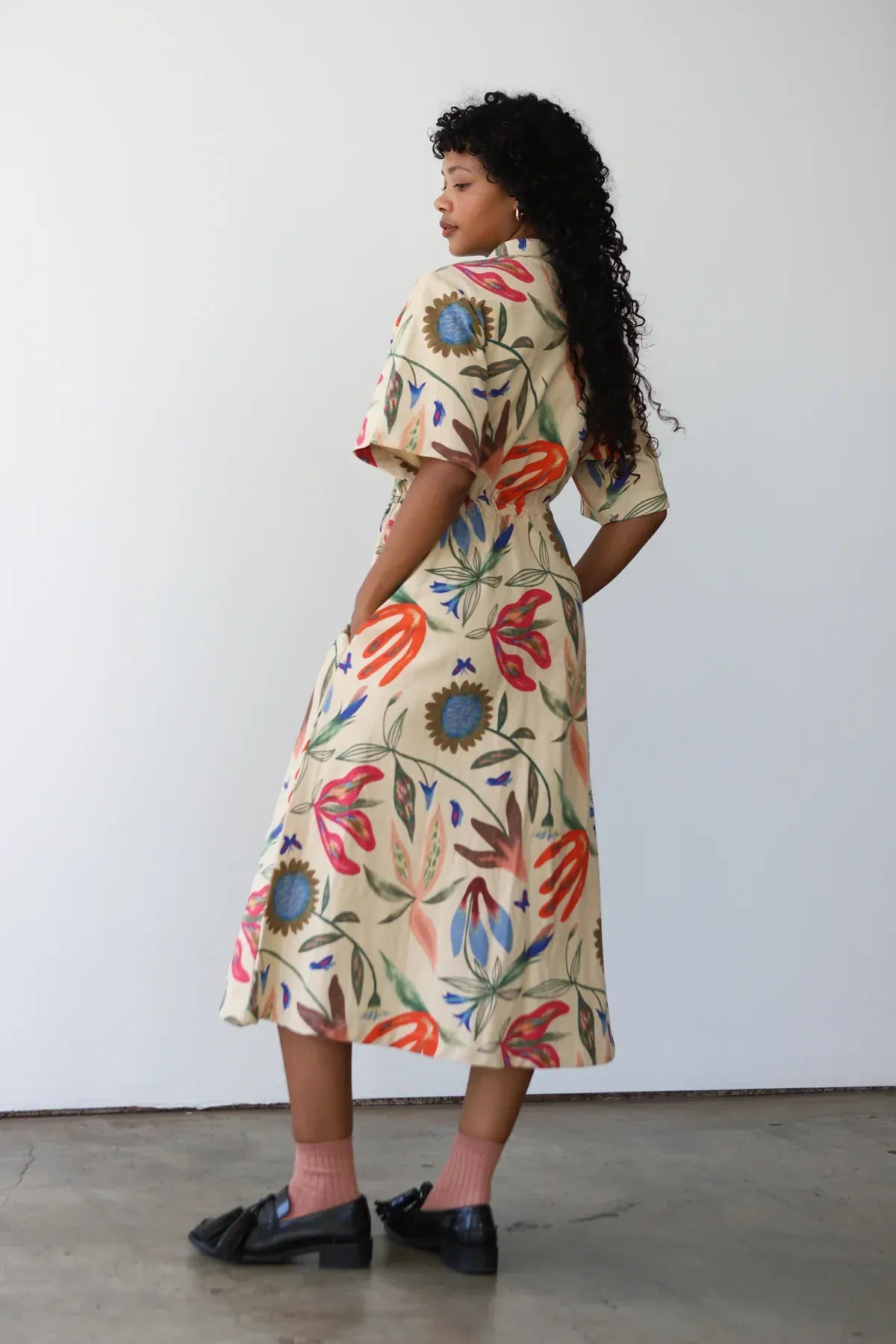 Long Utility Dress - Laura Burke Print