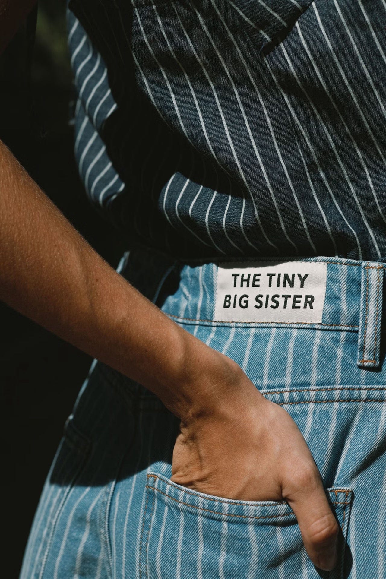 Denim Striped Bermuda Short