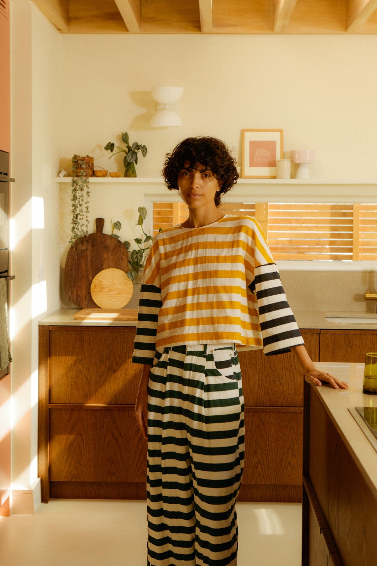 Mason Trouser - Patchwork Stripe