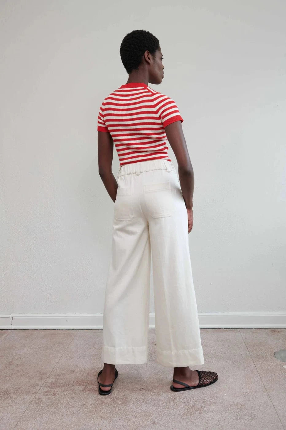 Jones Ribbed Tee - Piquillo Stripe