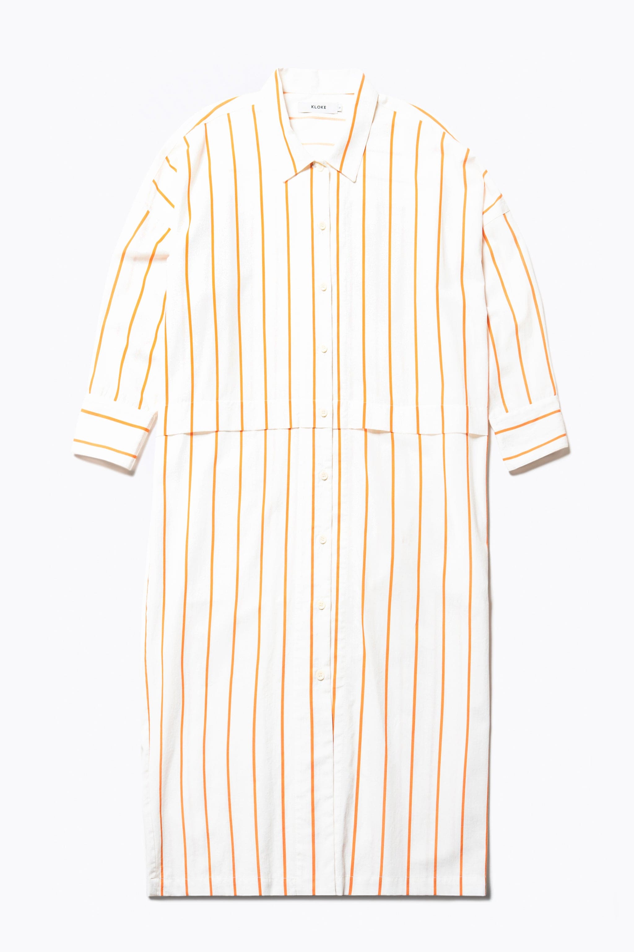 Sundown Shirt Dress - Burnt Orange Stripe
