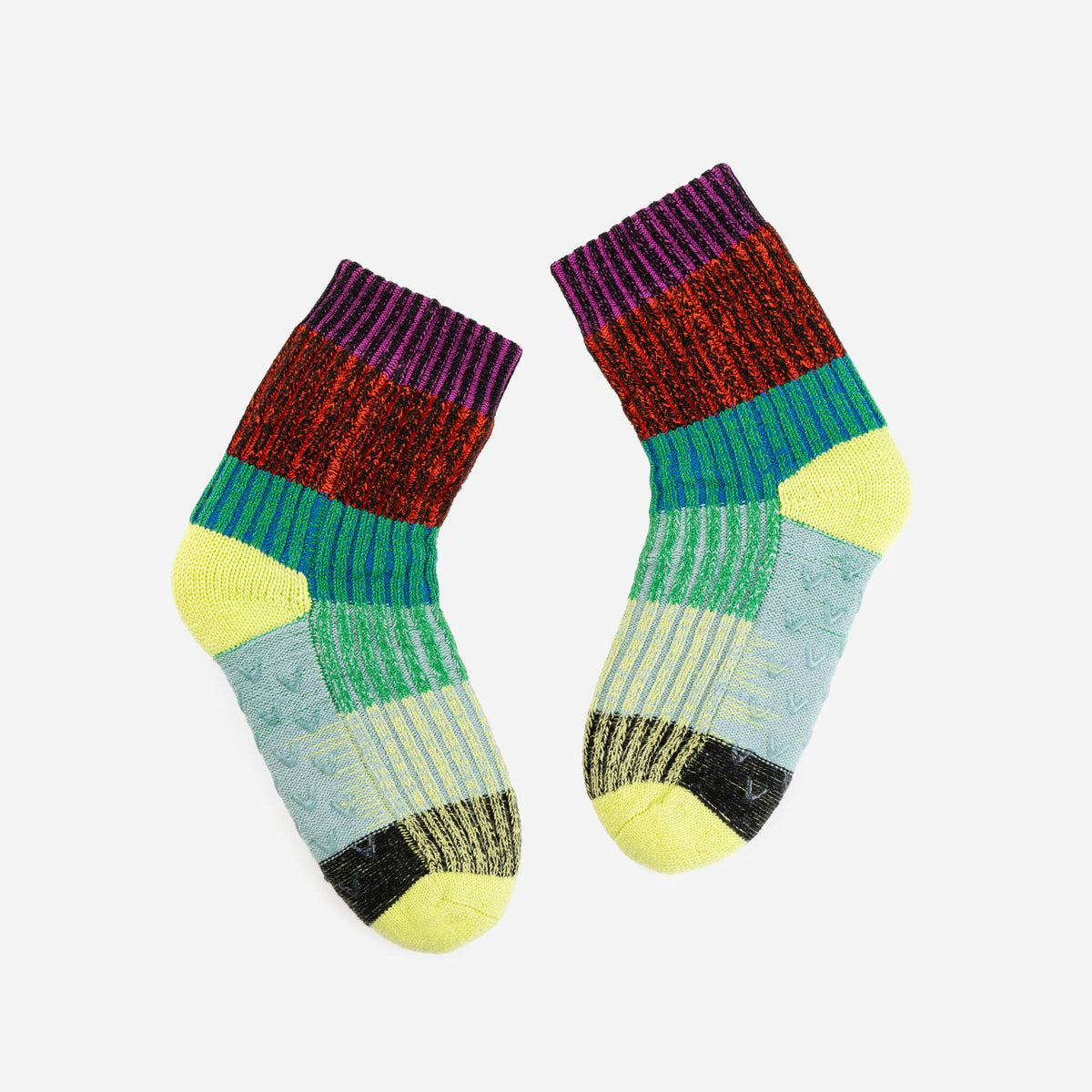 Mosaic House Socks - Lime Cobalt