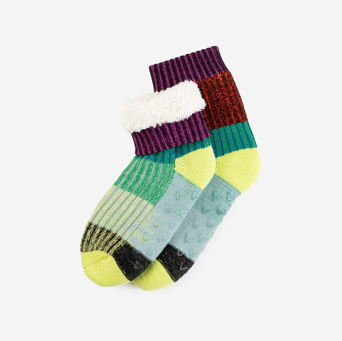 Mosaic House Socks - Lime Cobalt