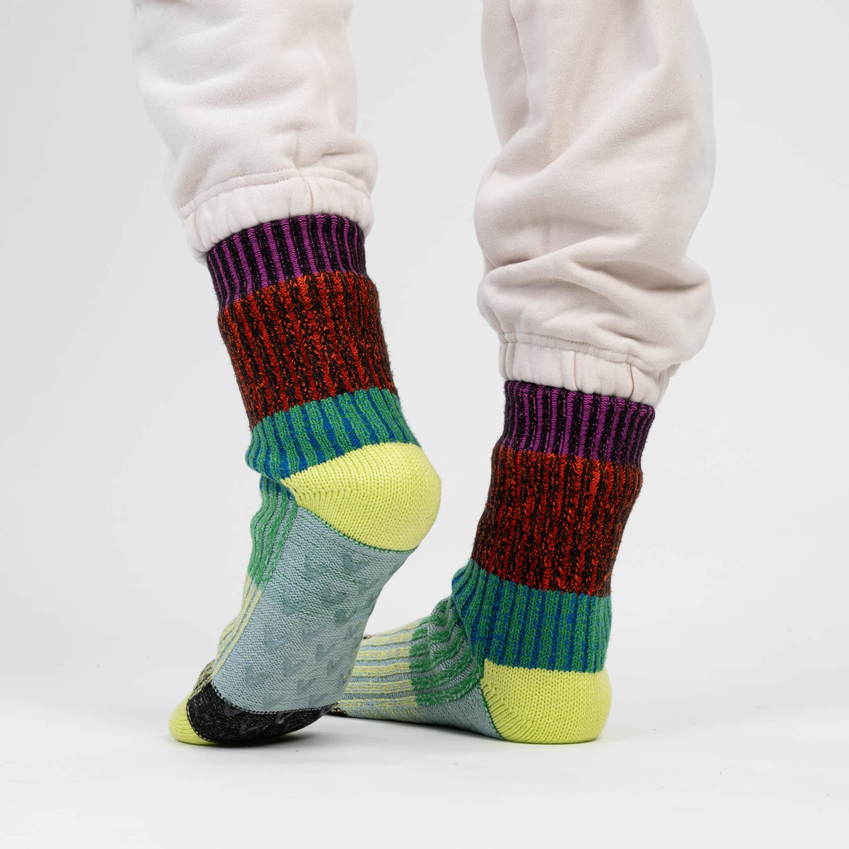 Mosaic House Socks - Lime Cobalt