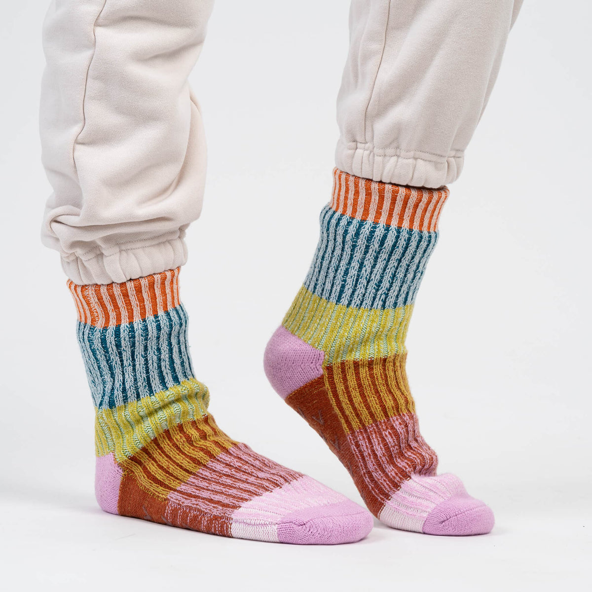Mosaic House Socks - Rust Lilac