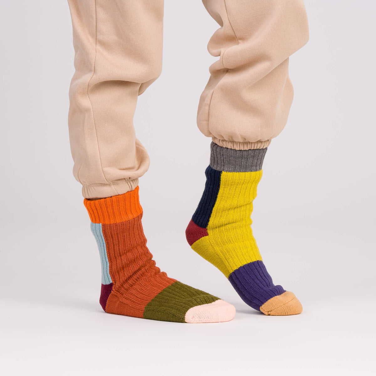 Mismatch House Socks - Desert