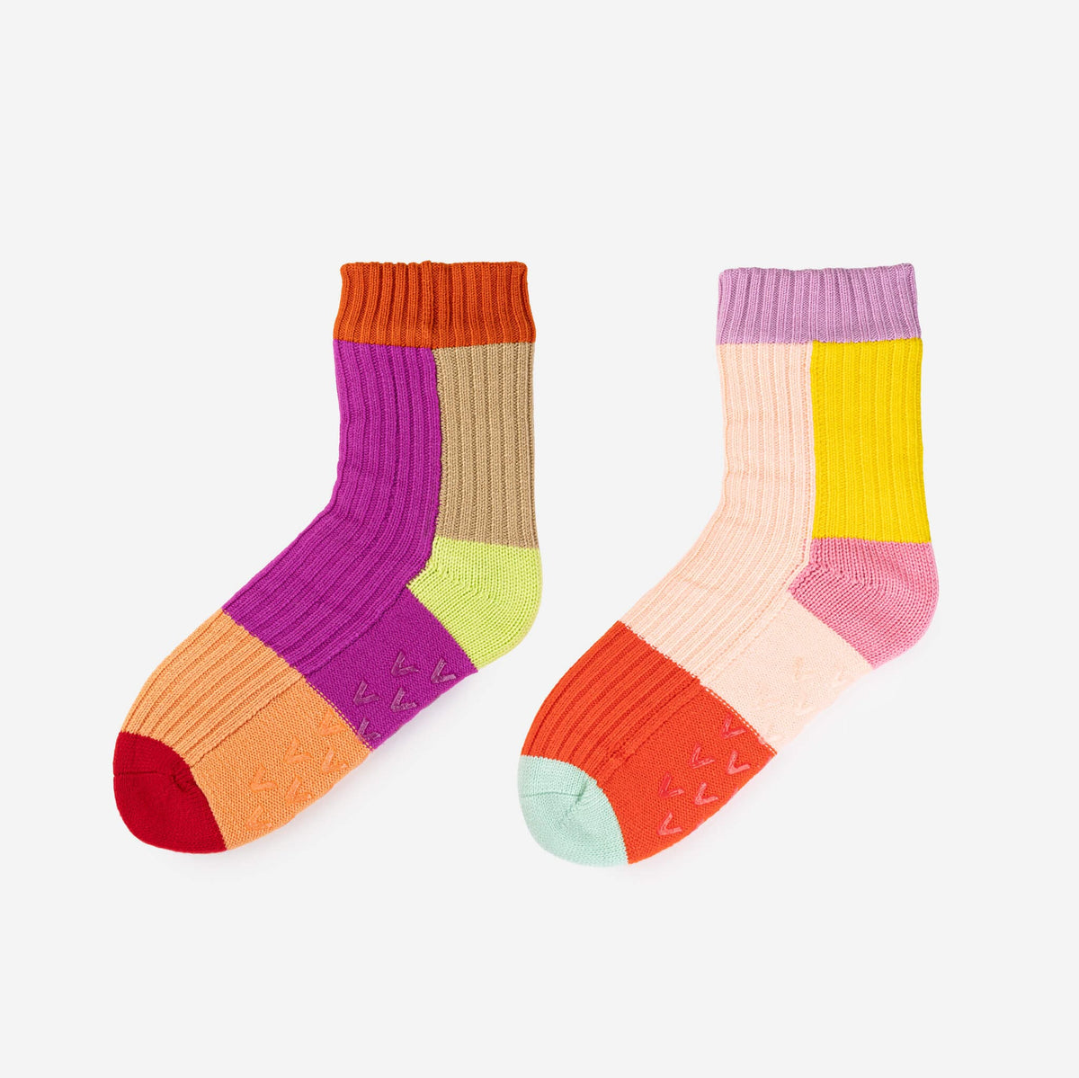 Mismatch House Socks - Pink