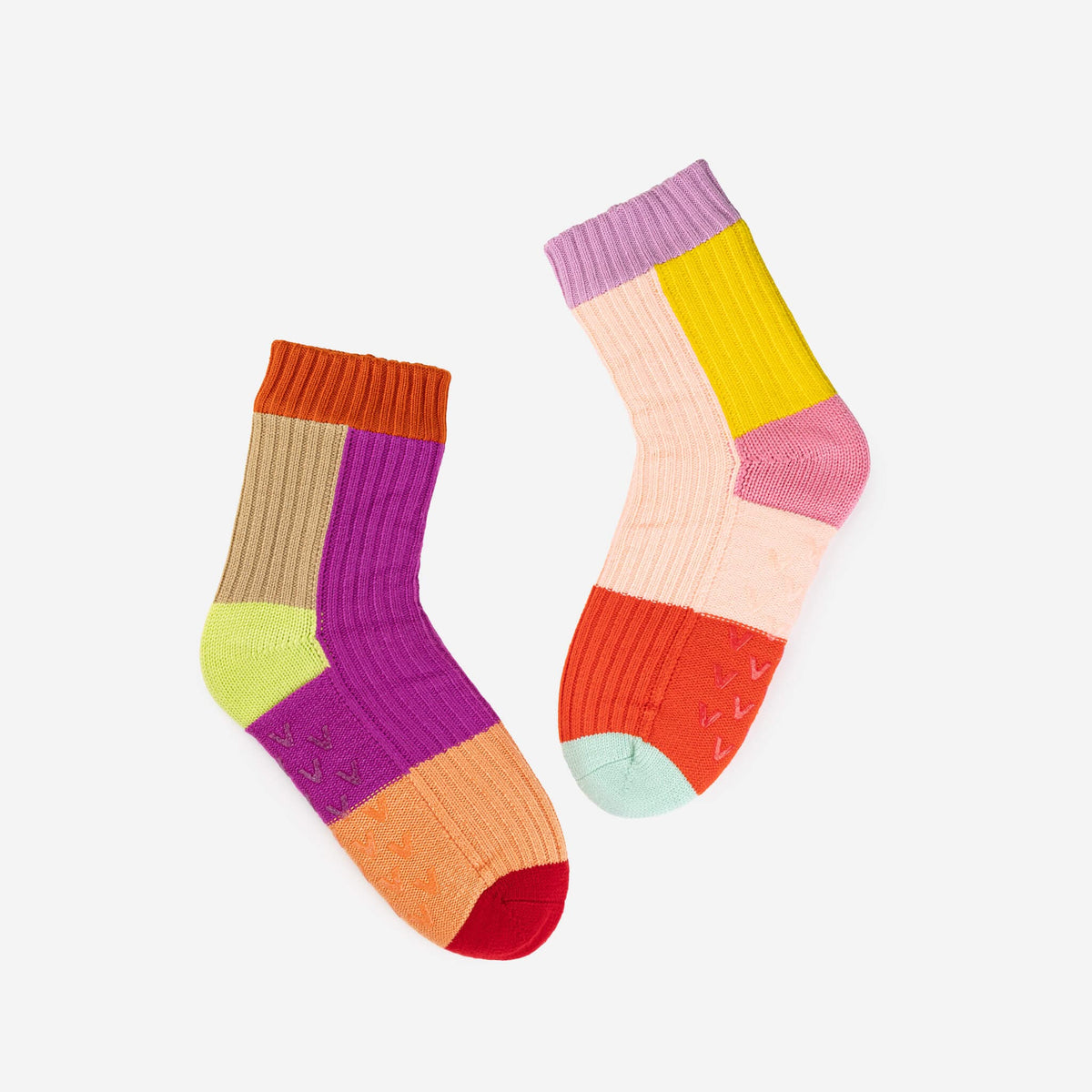 Mismatch House Socks - Pink
