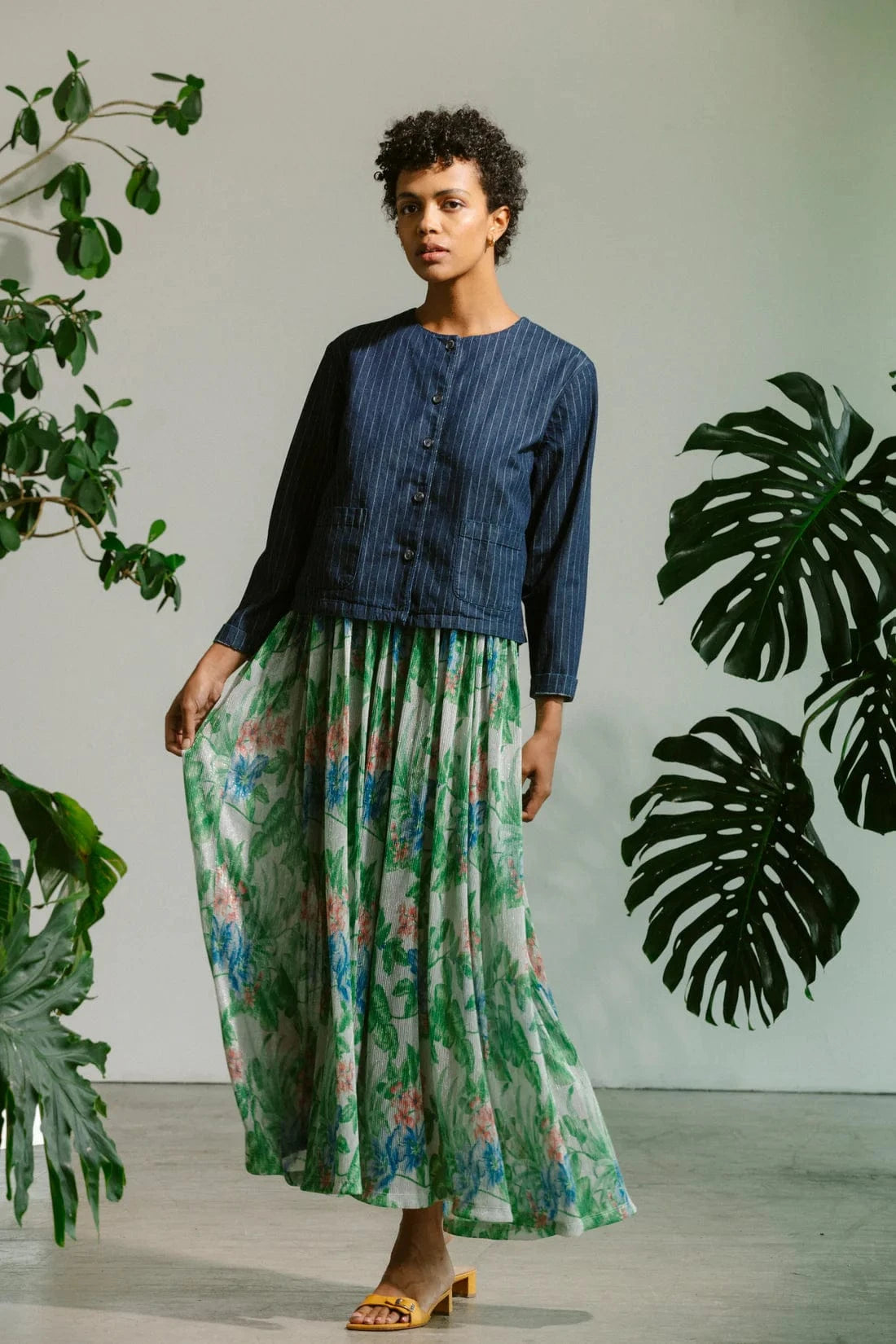 Basketball Dress - Metallic Floral