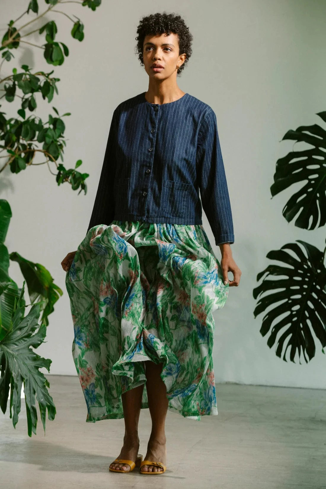 Basketball Dress - Metallic Floral