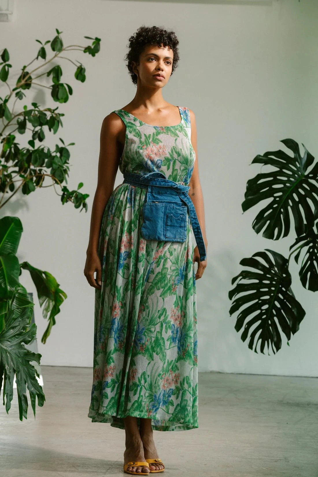 Basketball Dress - Metallic Floral