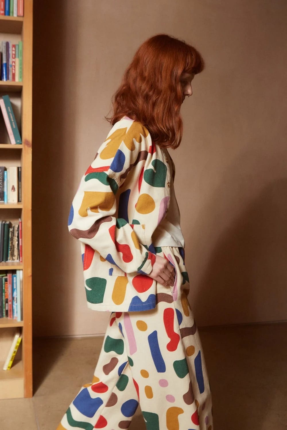Oversized Chore Coat - Palette Print