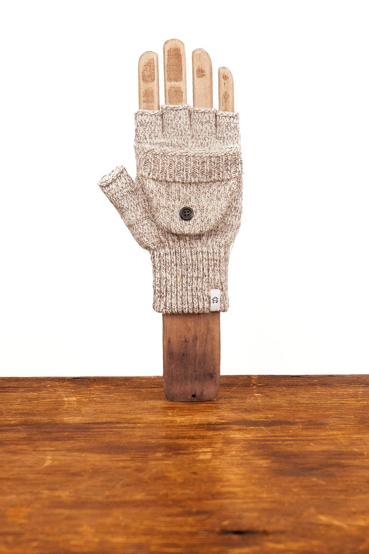 Fingerless 'Glomitt' - Oatmeal Melange