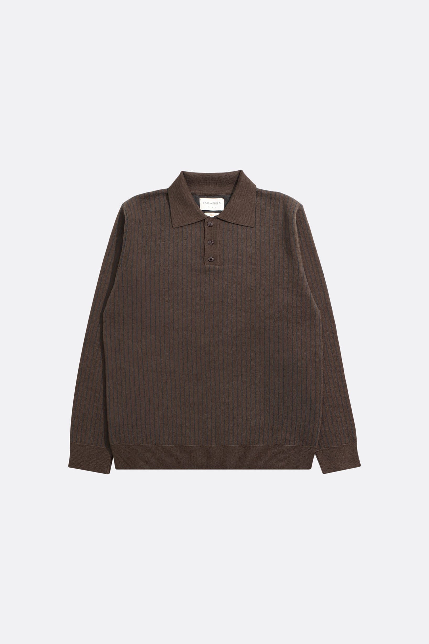 Benny Knit Polo - Brown / Navy