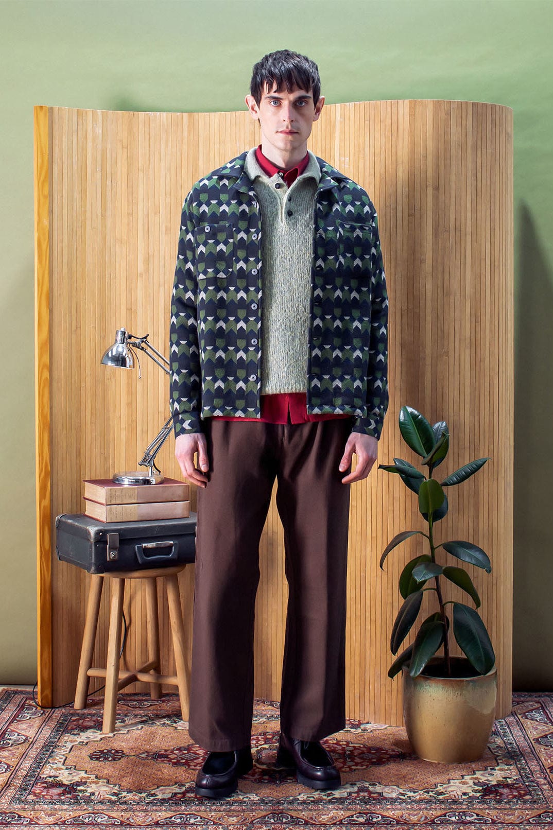 Kier Knit Polo - Stone Fleck
