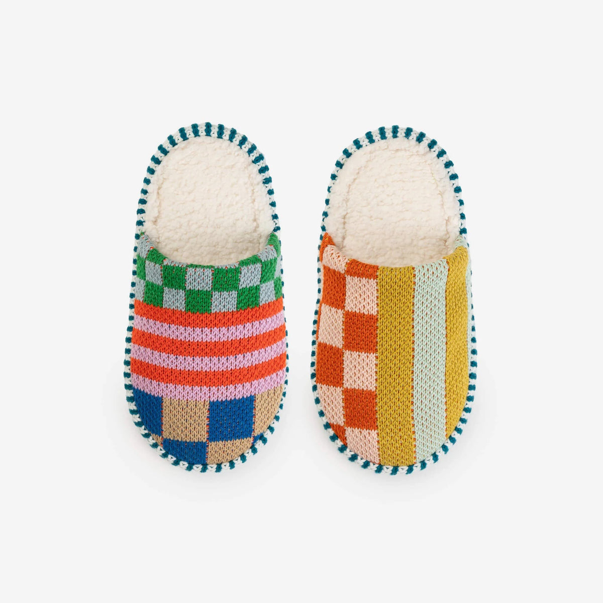 Pattern Patch Slide Slippers - Candy