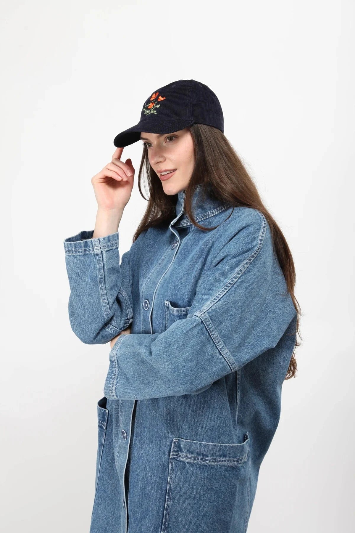 Poppy Cap - Navy Cord