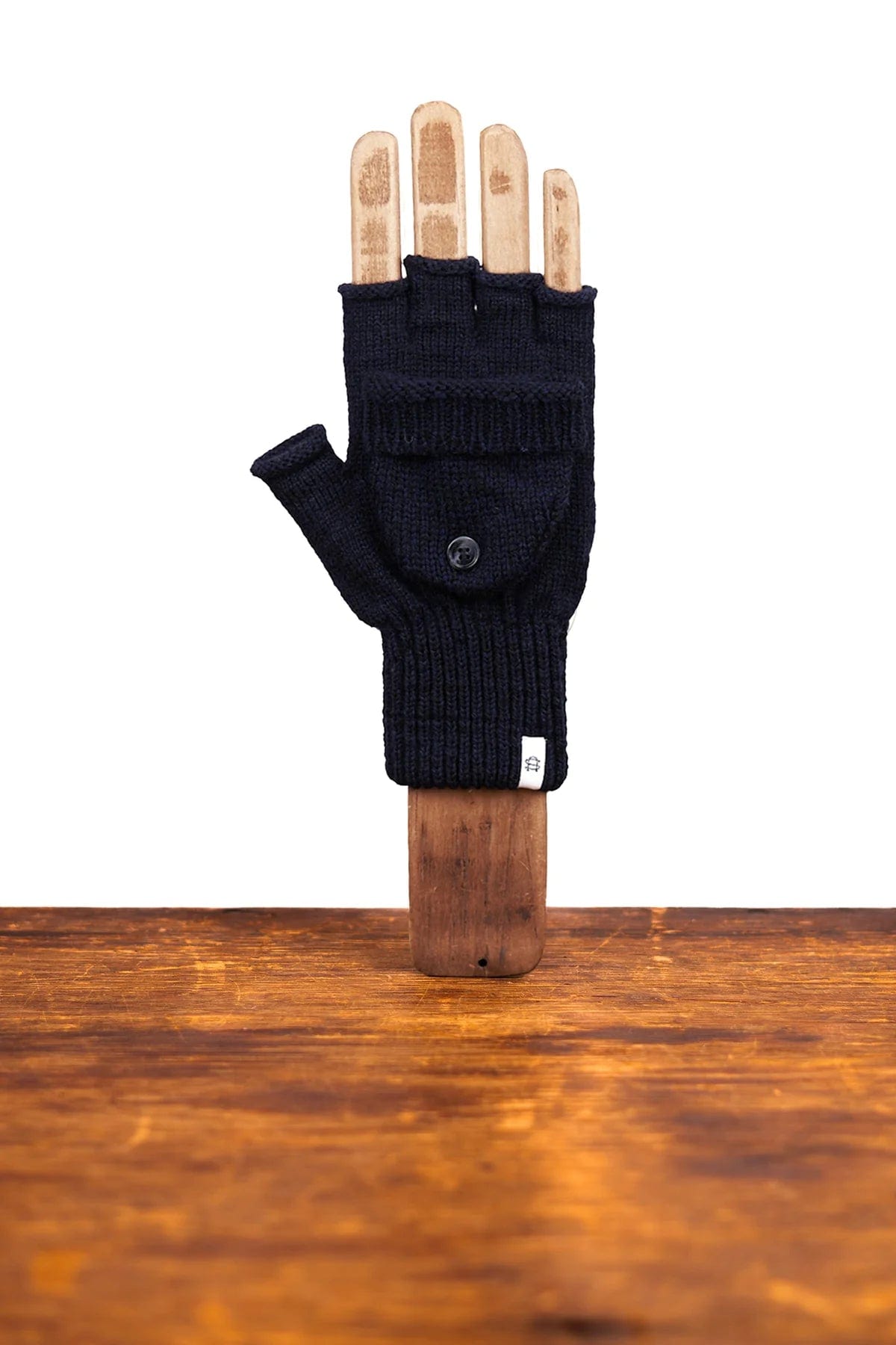 Fingerless Glomitt Navy Melange