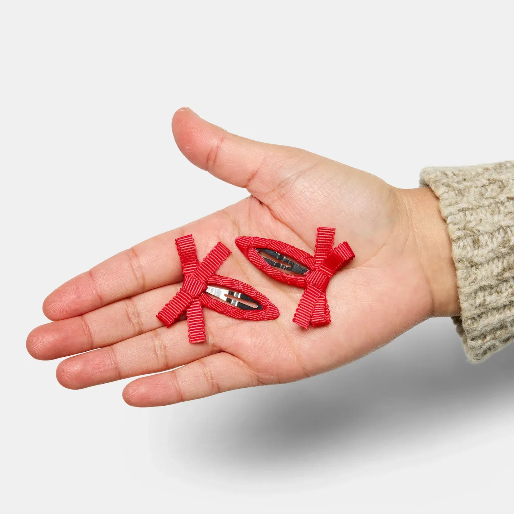 Bow Snap Clips - Cherry