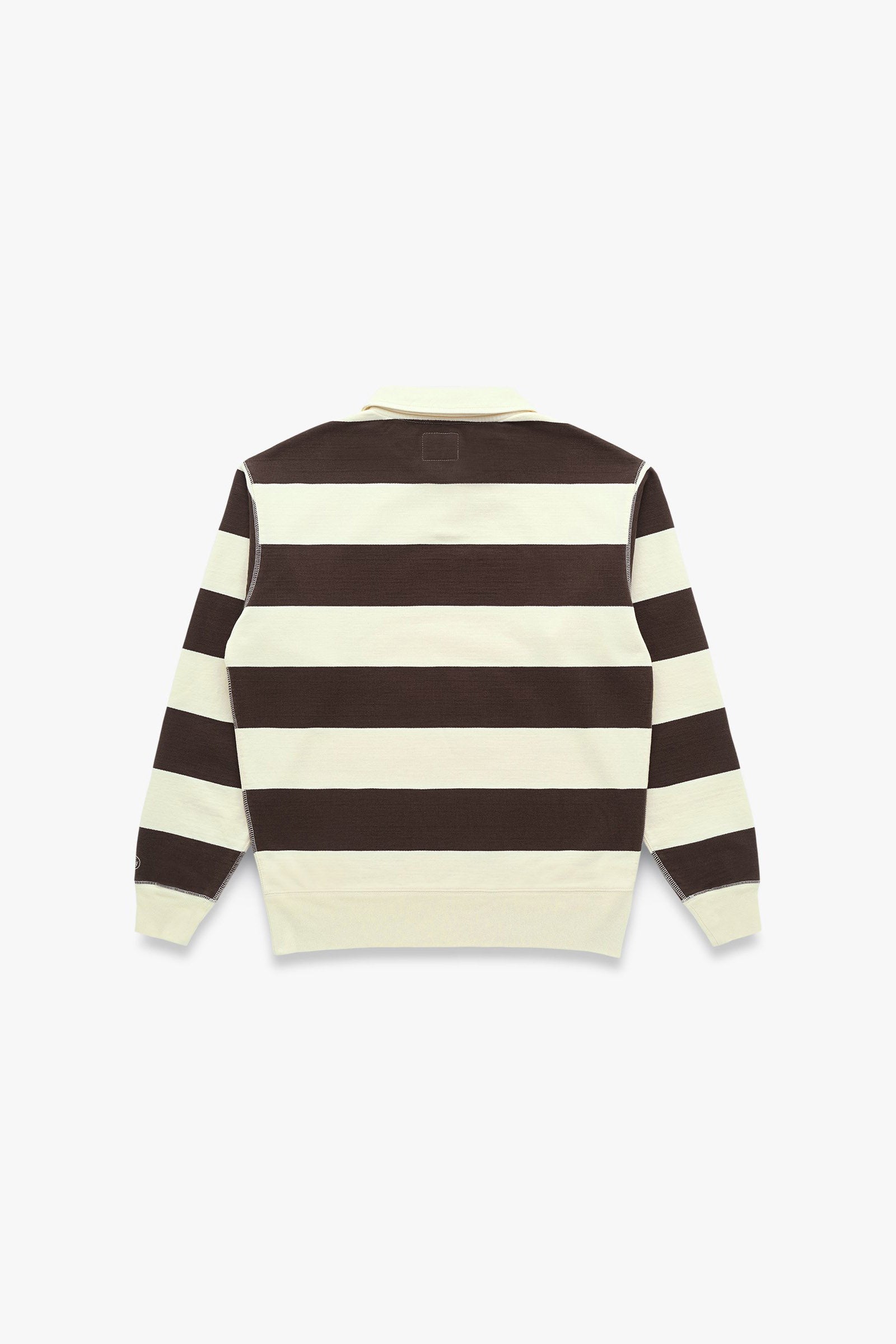 Rugby Polo Sweatshirt - Mushroom / Brown