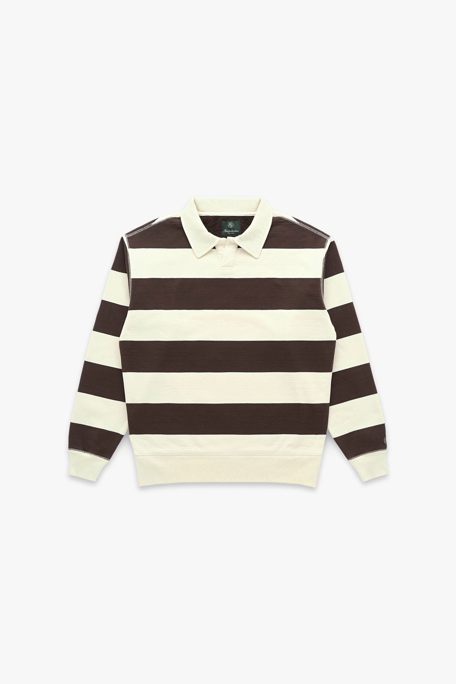 Rugby Polo Sweatshirt - Mushroom / Brown