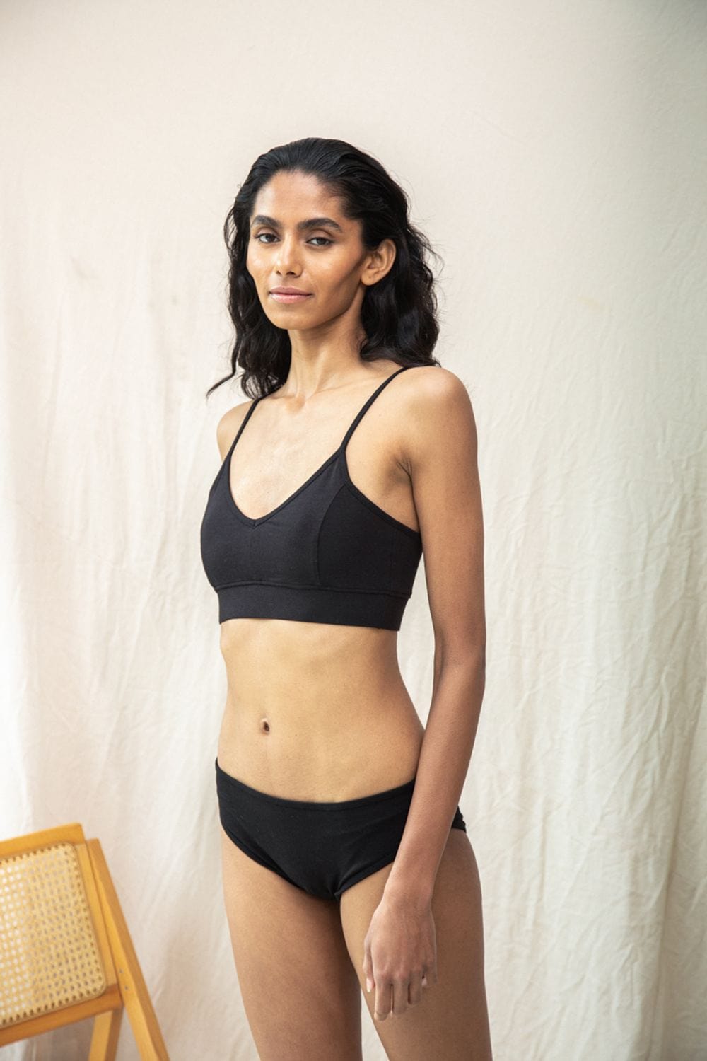 Zaria Mid Rise Underwear - Black