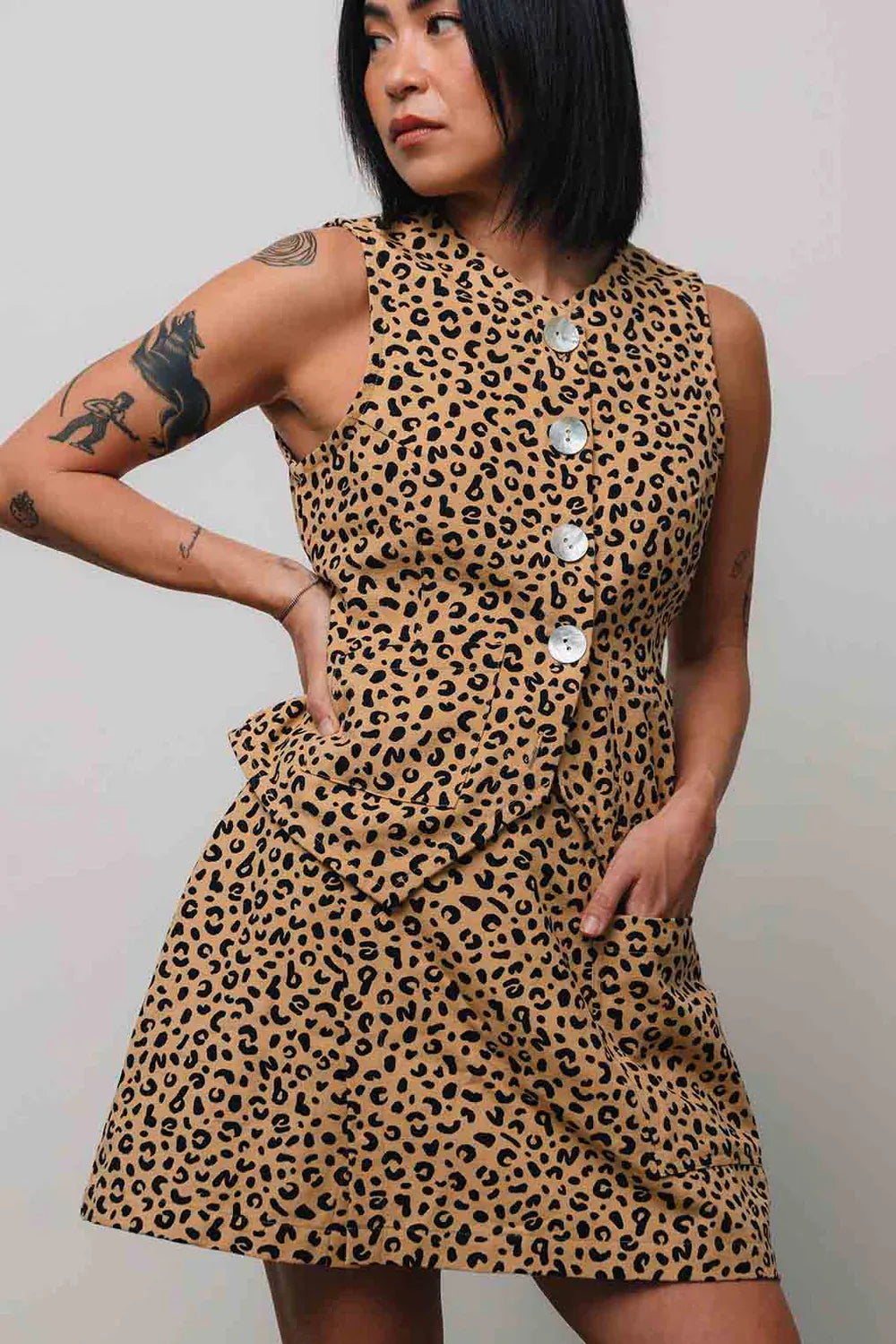 Shell Utility Skort - Leopard