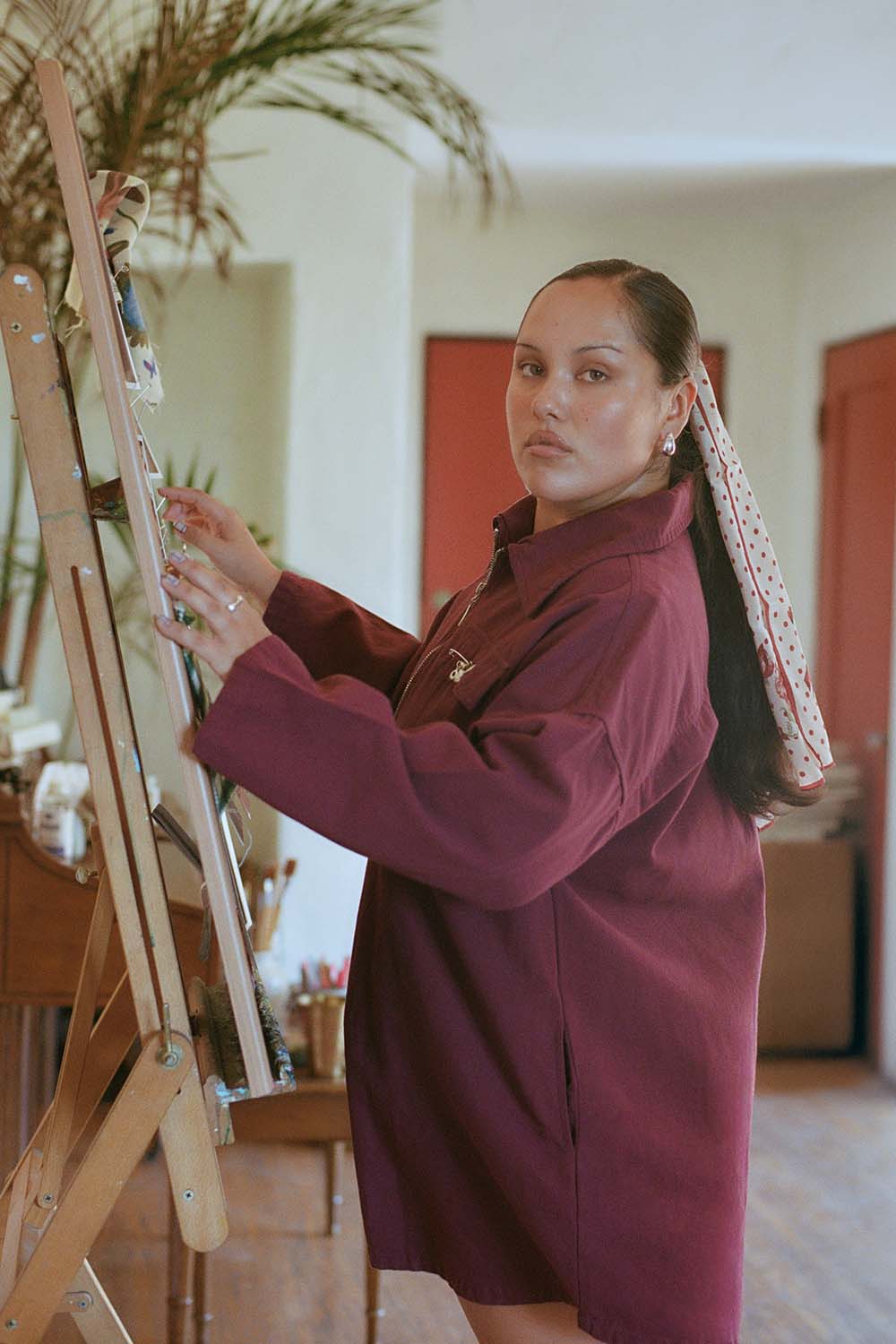 Mini Smock Dress - Bordeaux