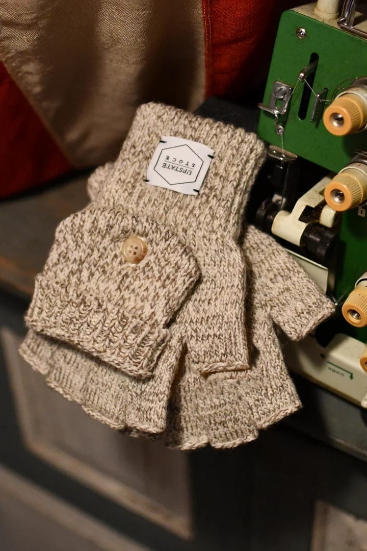 Fingerless 'Glomitt' - Oatmeal Melange