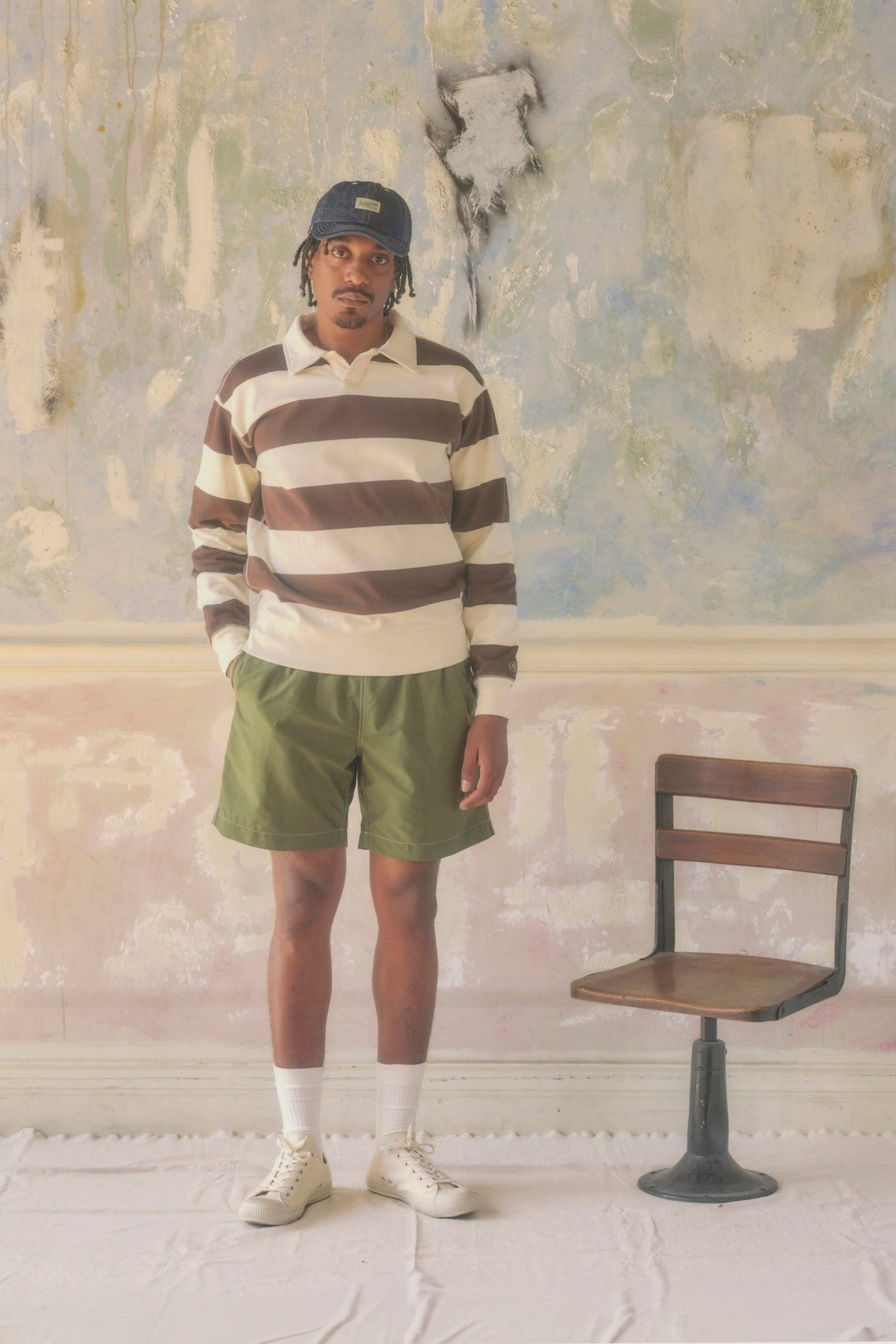 Rugby Polo Sweatshirt - Mushroom / Brown
