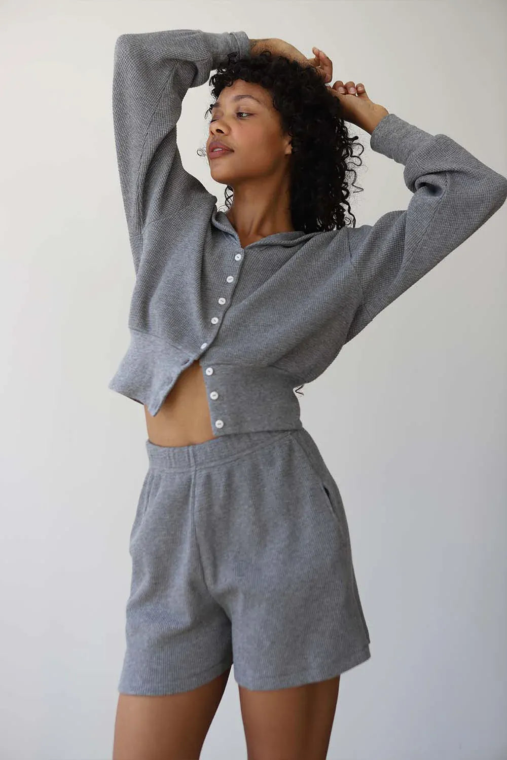 Waffle Short - Heather Grey