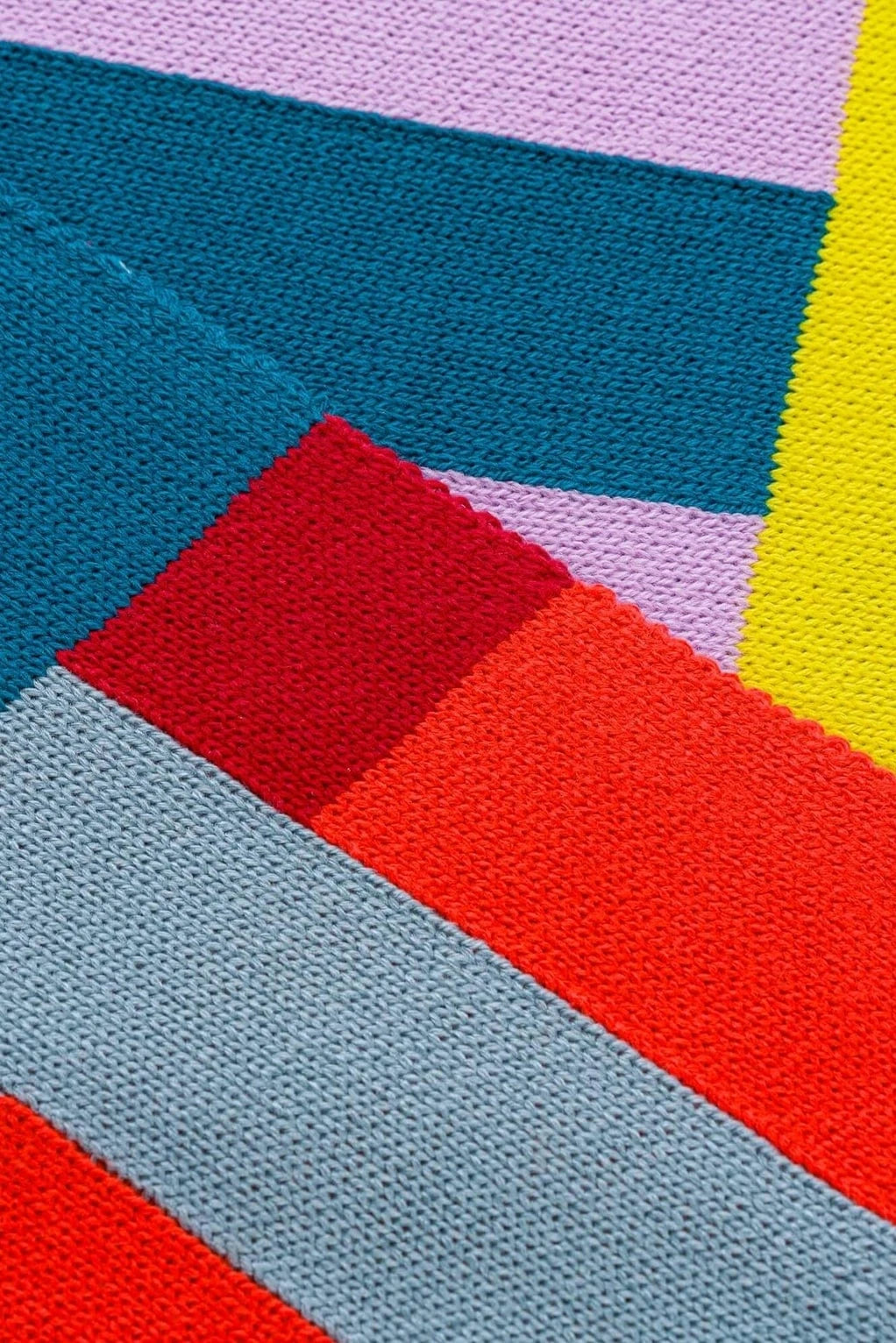 Waterfall Stripe Big Scarf- Lilac Red