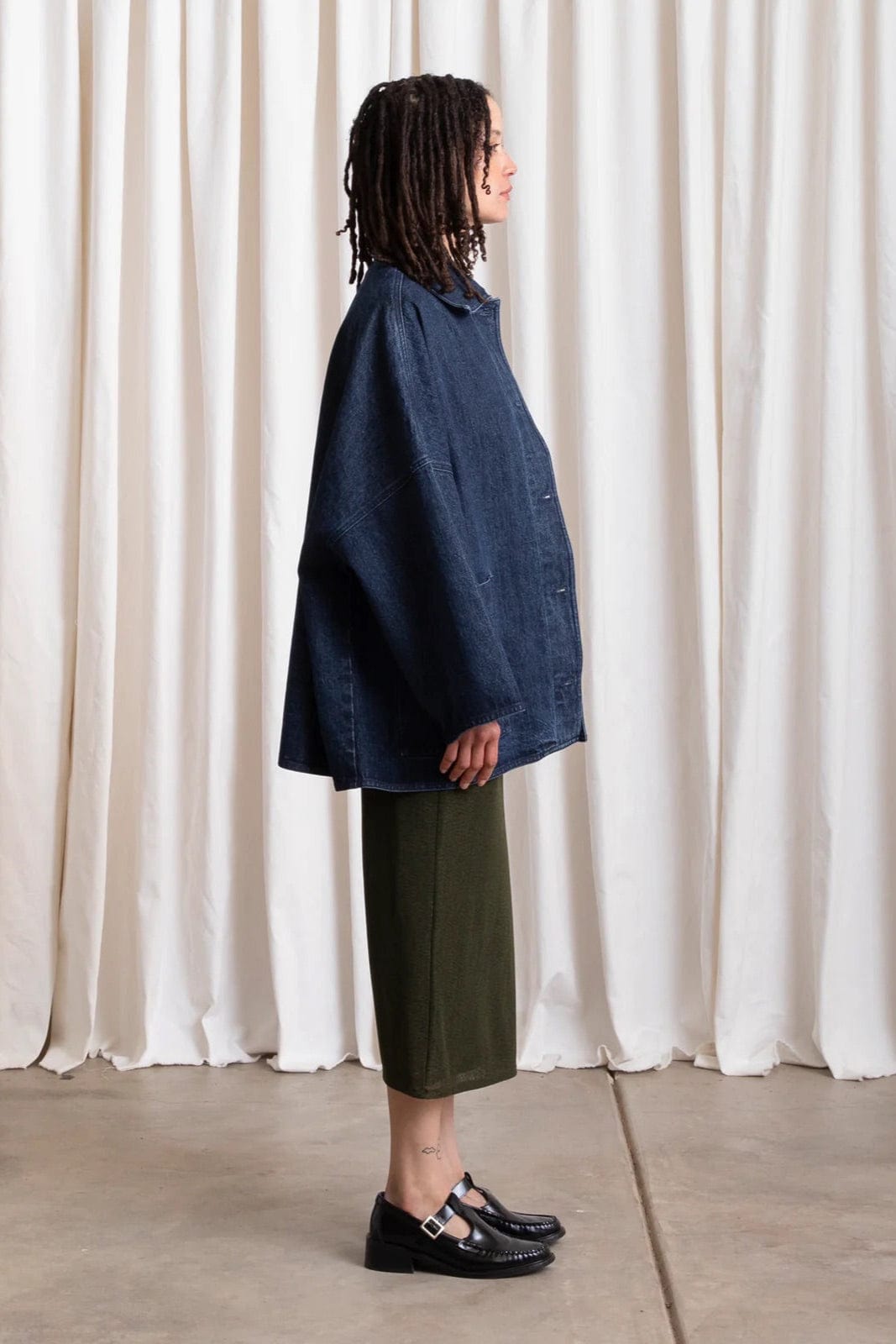 Oversized Shirt Jacket - Denim