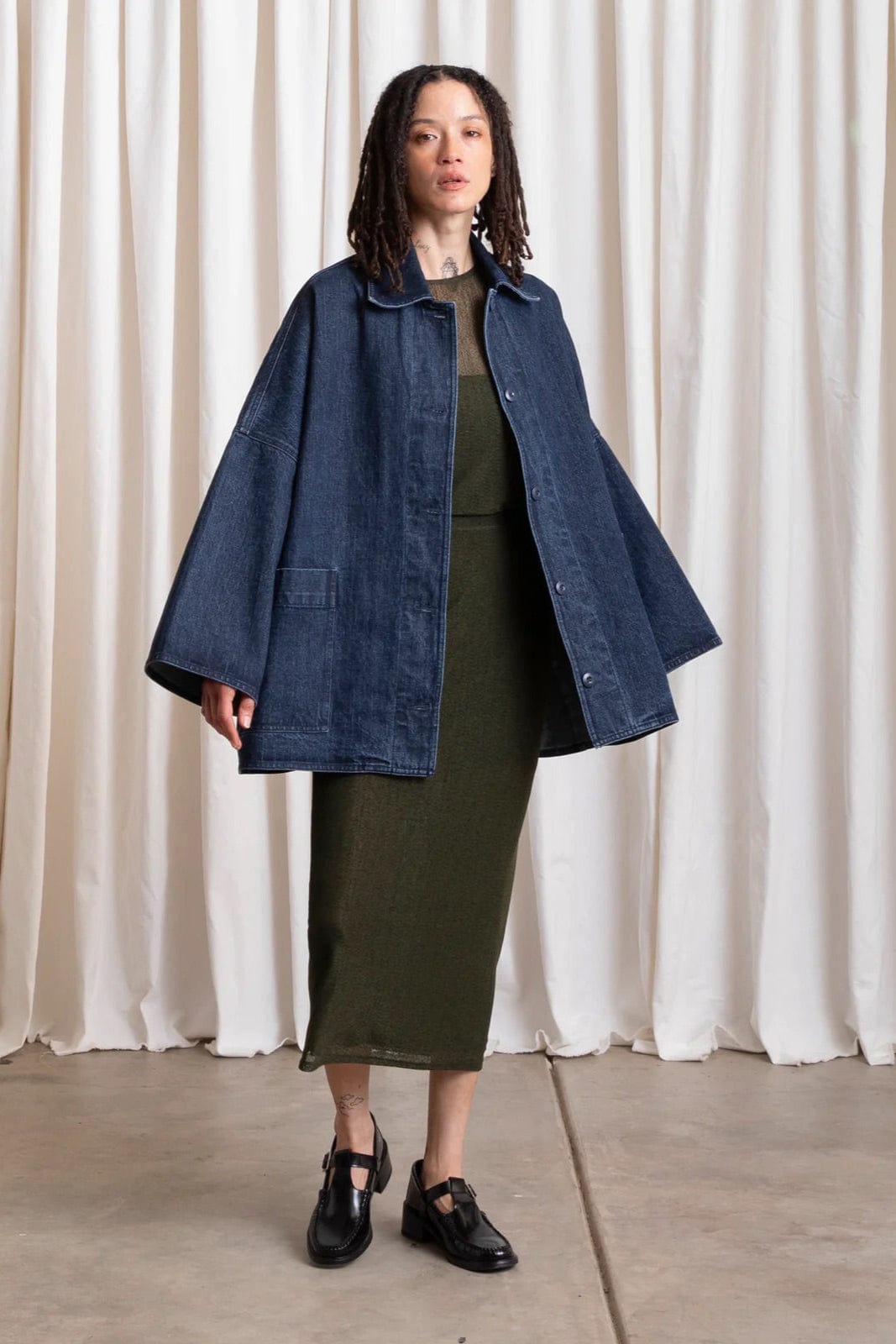 Oversized Shirt Jacket - Denim