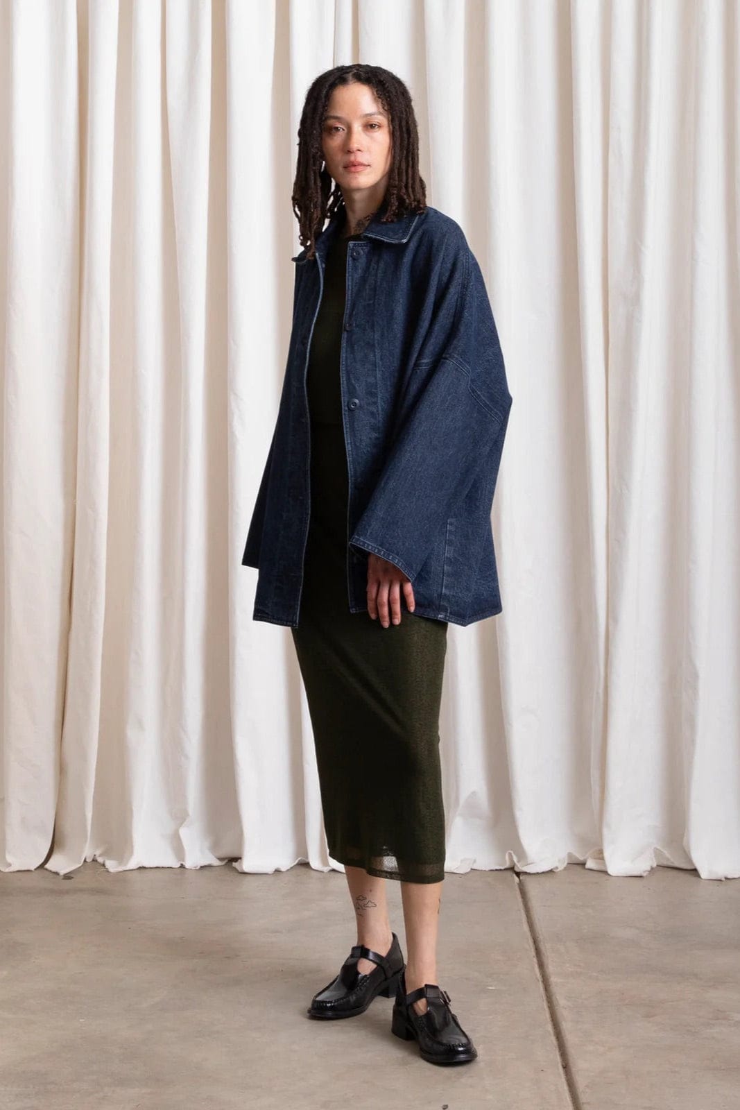 Oversized Shirt Jacket - Denim